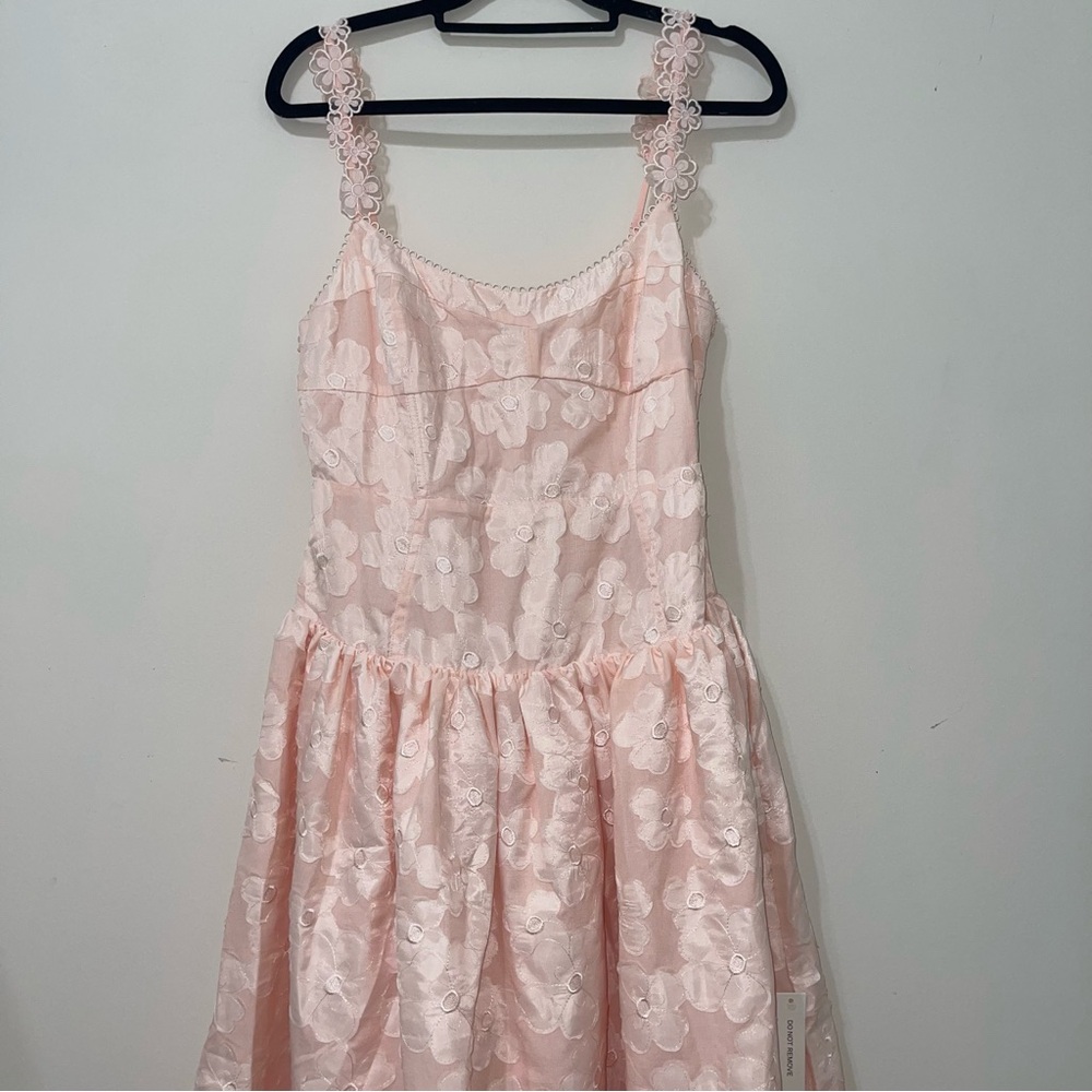 Florence For Love And Lemons Blush Floral Midi Dress - Picture 6 of 9